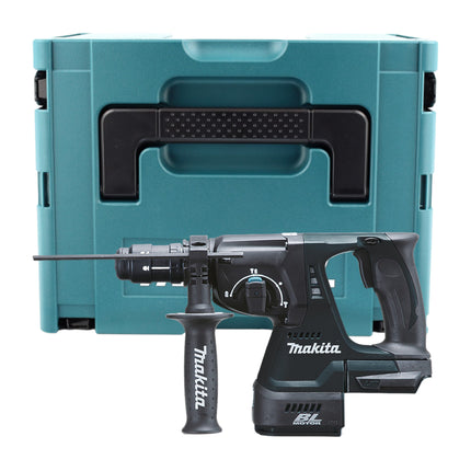 Makita DHR 243 M1J B Marteau combiné sans fil 18 V 2,0 J SDS-Plus noir + 1x batterie 4,0 Ah + mandrin à changement rapide + Makpac - sans chargeur