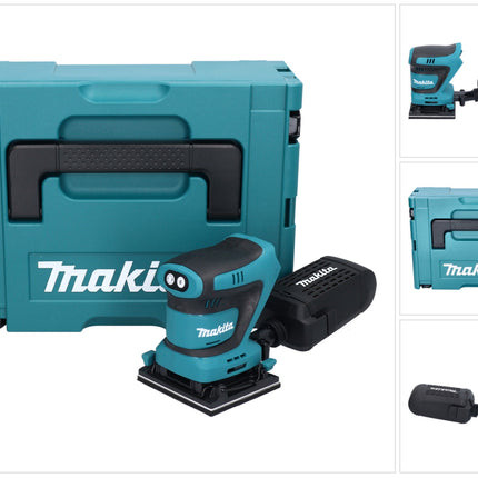 Levigatrice orbitale a batteria Makita DBO 480 ZJ 18 V 112 x 102 mm + Makpac - senza batteria, senza caricabatterie