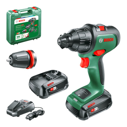 Bosch Home AdvancedImpact 18 cordless impact drill 18 V 39 Nm ( 06039B5109 ) Brushless + 2x rechargeable battery 2.5 Ah + charger + case