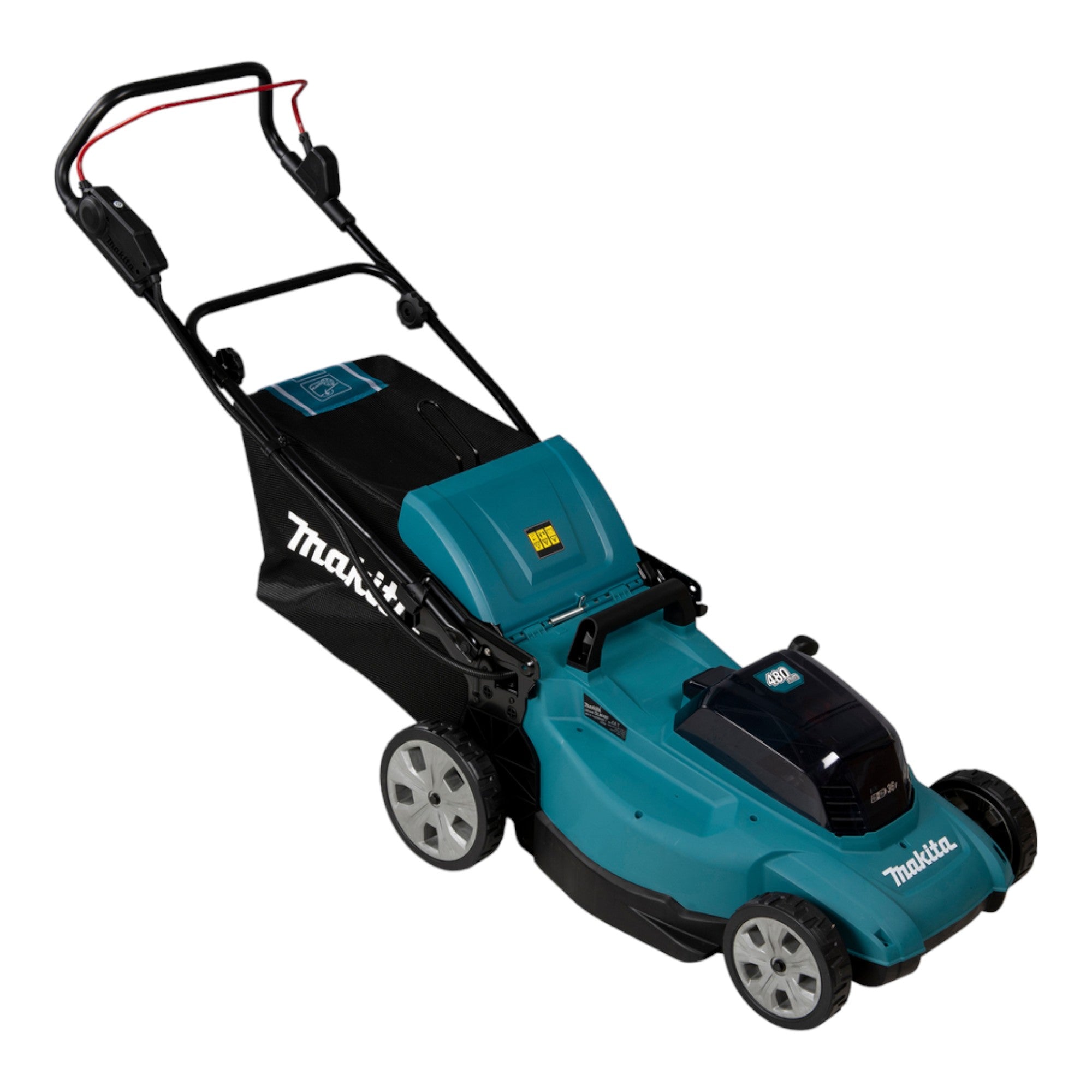 Makita DLM 480 CT2 Akku Rasenmaeher 36 V 2x 18 V 48 cm 62 l 2x Akku 5 0 Ah Ladegeraet  4 - toolbrothers