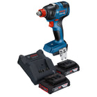 Bosch GDX 18V-200 Professional cordless impact wrench 18 V 200 Nm brushless + 2x rechargeable battery 2.0 Ah + charger