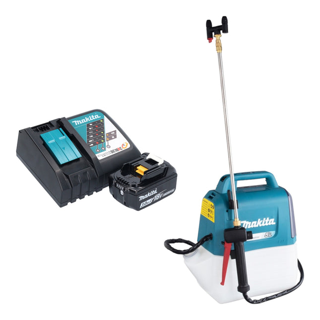 Makita DUS 054 RF cordless pressure sprayer 18 V 5.0 l 3.0 bar + 1x rechargeable battery 3.0 Ah + charger