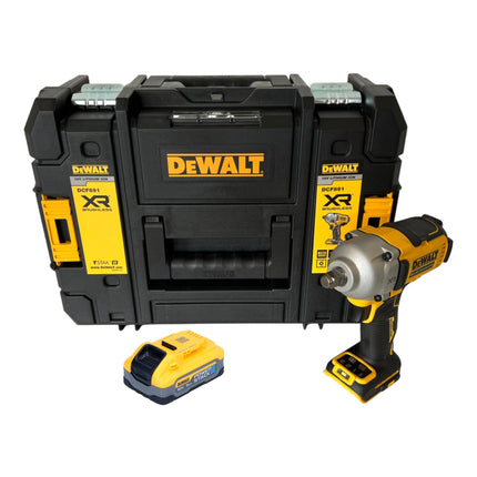 DeWalt DCF 891 NT llave de impacto sin cable 18 V 1084 Nm 1/2" sin escobillas + 1x batería Powerstack 5.0 Ah + TSTAK - sin cargador