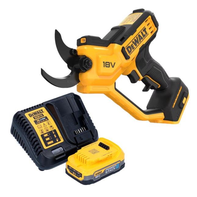 DeWalt DCMPP 568 E1 forbici da potatura a batteria 18 V 38 mm + 1x batteria Powerstack 1,7 Ah + caricatore