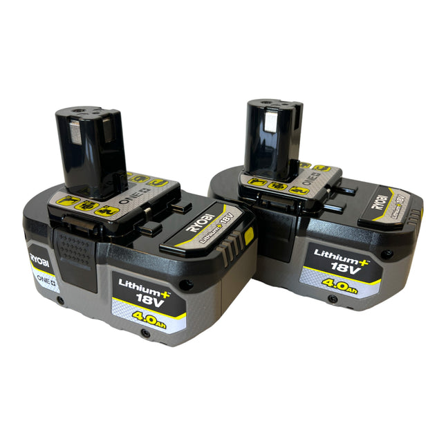 RYOBI 2x RB1840X Akku 18 V 4,0 Ah / 4000 mAh Li-Ion ONE+ HP ( 2x 5133005053 ) mit Ladestandanzeige