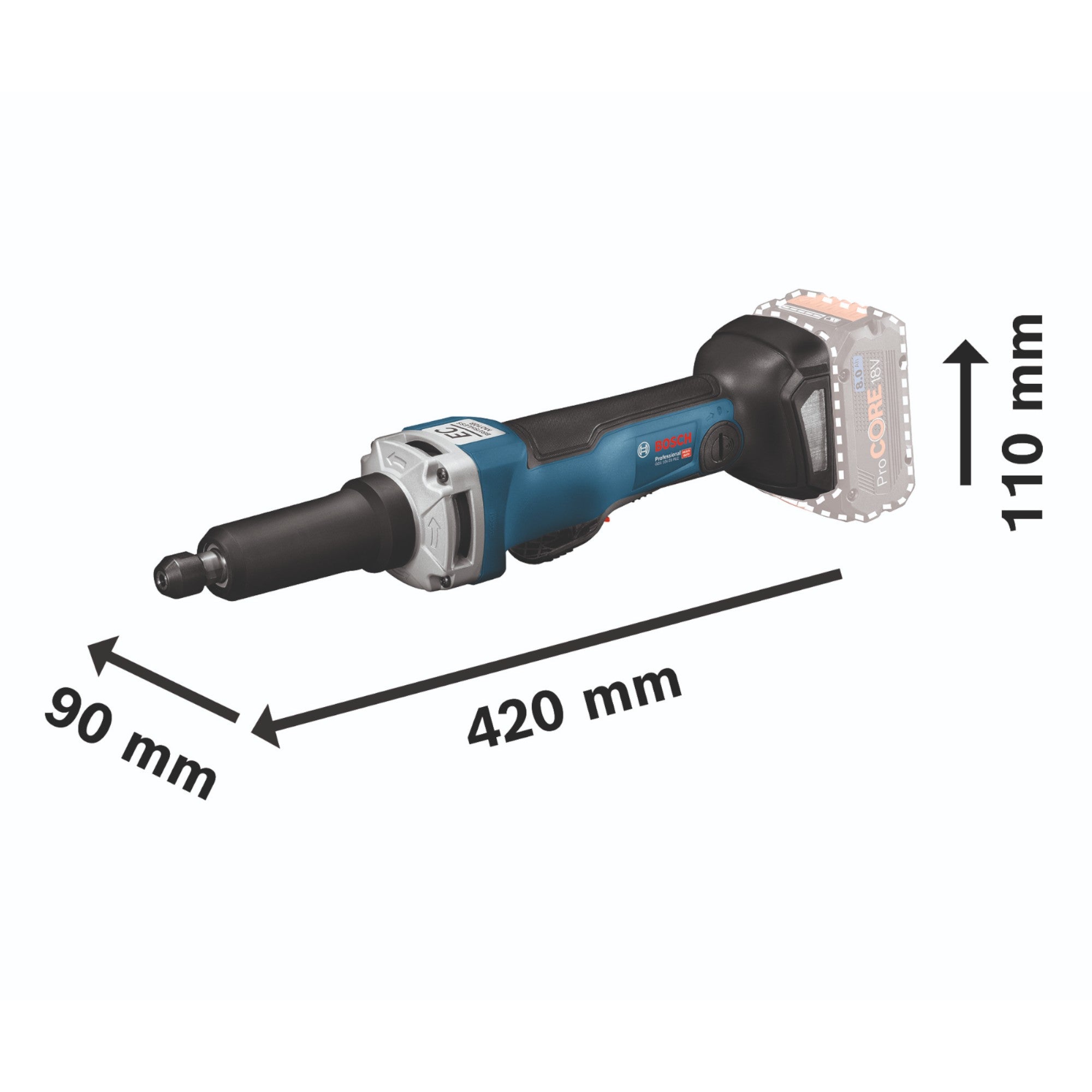 Bosch GGS 18V 23 PLC Professional Akku Geradschleifer 18 V Brushless 1x Akku 4 0 Ah Ladegeraet L Boxx 4 - toolbrothers