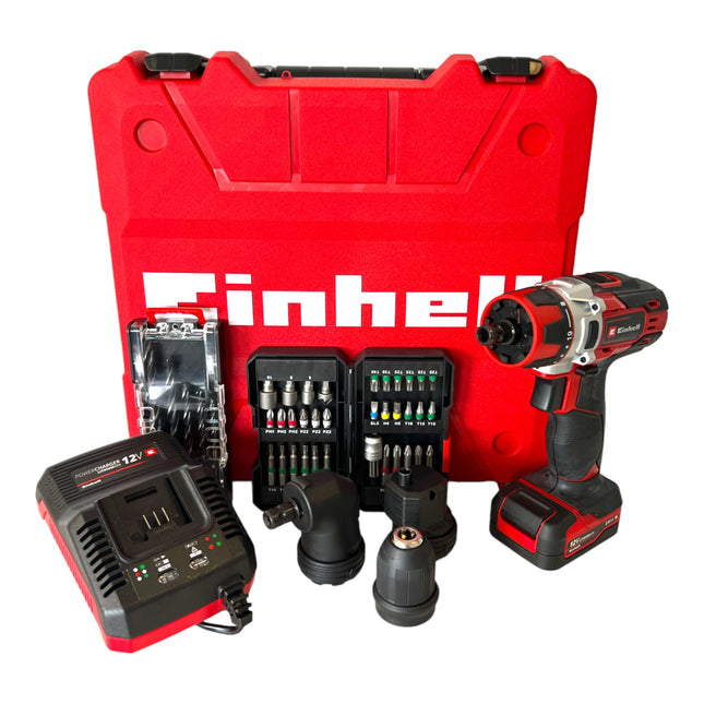 Einhell TE-CD 12/1 3X-Li +39 Cordless drill driver 12 V 30 Nm ( 4513597 ) + 1x rechargeable battery 2.0 Ah + charger + e-box