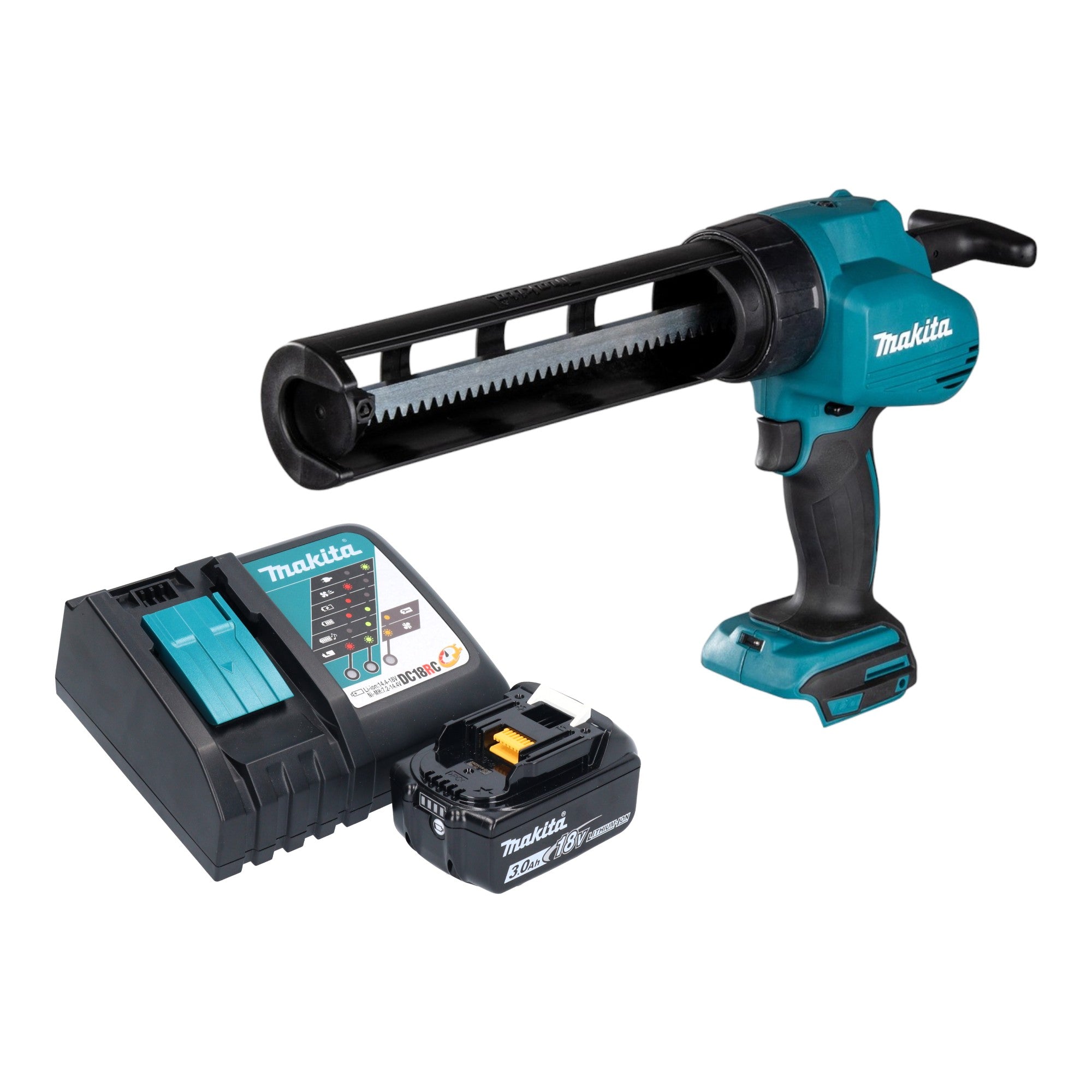Makita DCG 180 RF1 Akku Kartuschenpistole 18 V 1x Akku 3 0 Ah Ladegeraet 0 - toolbrothers