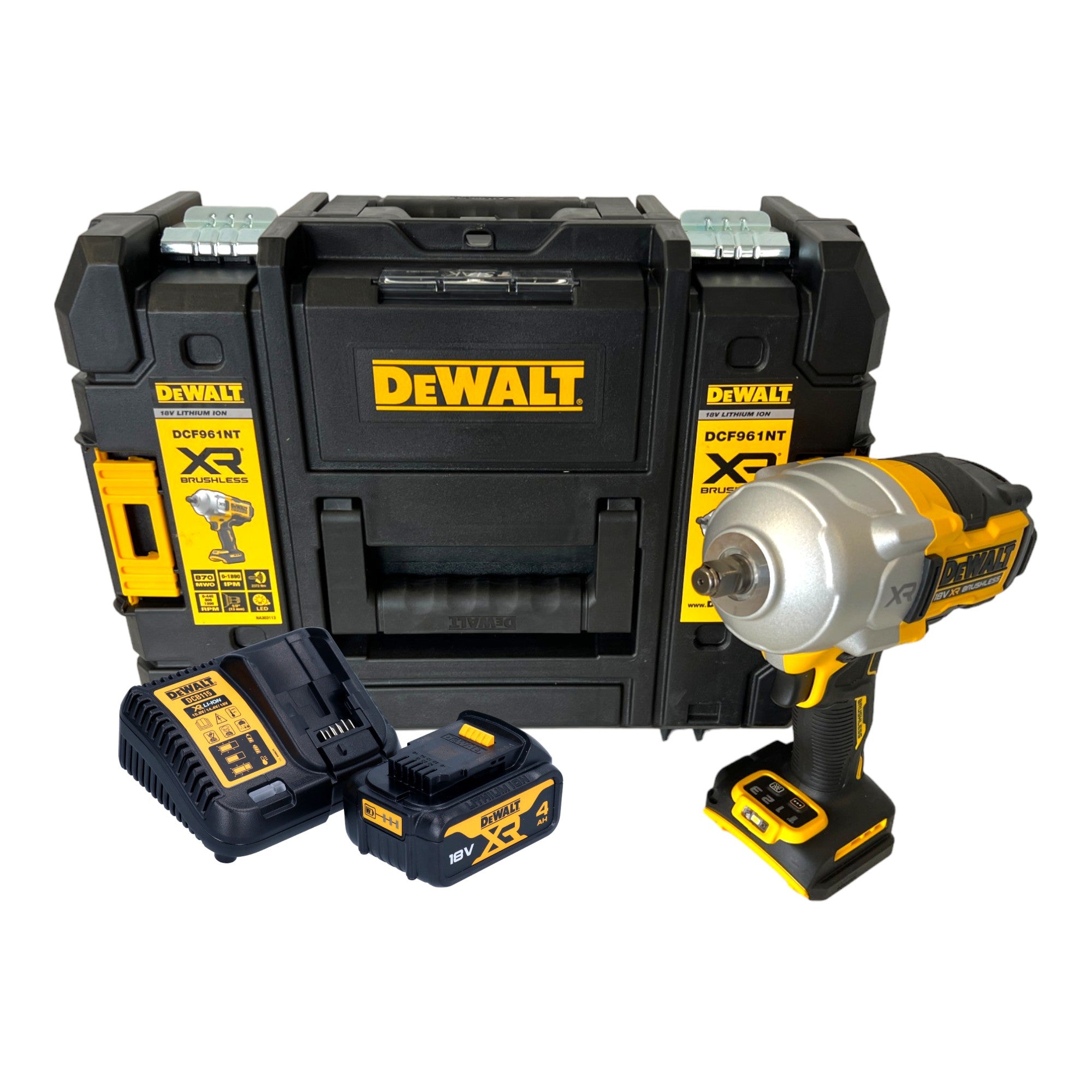 DeWalt DCF 961 M1T Akku Schlagschrauber 18 V 1632 Nm 1 2 Brushless 1x Akku 4 0 Ah Ladegeraet TSTAK 0 - toolbrothers