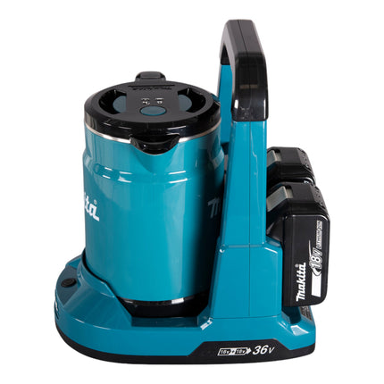 Makita DKT 360 RG2 hervidor sin cable 36 V ( 2x 18 V ) 0,8 L + 2x batería recargable 6,0 Ah + cargador