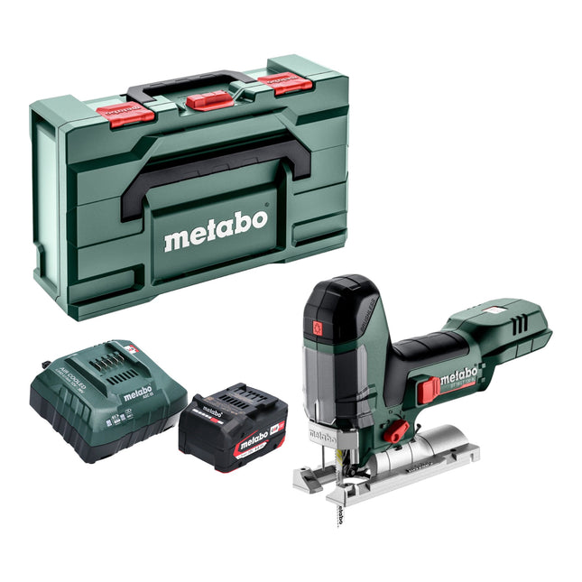 Metabo ST 18 LT 130 BL seghetto alternativo a batteria 18 V 130 mm brushless + 1x batteria 4,0 Ah + caricabatterie + metabox