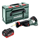Metabo SSEP 18 LT sierra de sable sin cable 18 V 32 mm + 1x batería LiHD 10,0 Ah + metabox - sin cargador