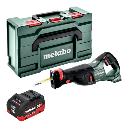 Metabo SSEP 18 LT sierra de sable sin cable 18 V 32 mm + 1x batería LiHD 10,0 Ah + metabox - sin cargador