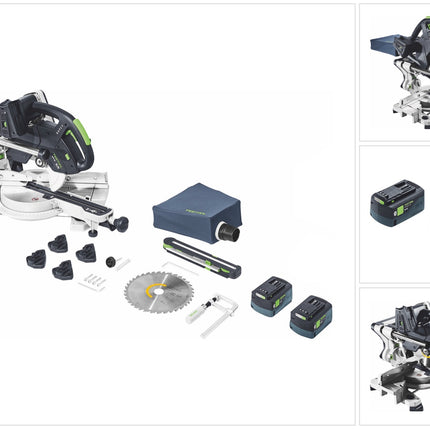 Festool KSC 60 EB-Basic KAPEX Tronzadora sin cable 18 V / 36 V 216 mm Sin escobillas + 2x batería 5,0 Ah - sin cargador