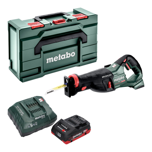 Metabo SSEP 18 LT BL cordless reciprocating saw 18 V 32 mm brushless + 1x LiHD battery 4.0 Ah + charger + metabox