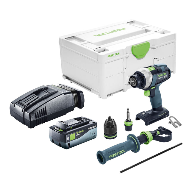 Festool TDC 18/4 Basic akumulatorowa wiertarko-wkrętarka 18 V 75 Nm bezszczotkowa + 1x akumulator 8,0 Ah + szybka ładowarka + systainer