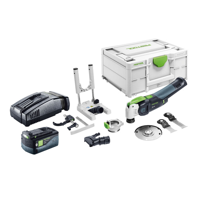 Festool VECTURO OSC 18 E-Basic Set cordless oscillating tool 18 V Starlock Max Brushless + 1x rechargeable battery 5.0 Ah + quick charger + systainer