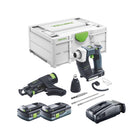 Festool DURADRIVE DWC 18-4500 Basic cordless construction screwdriver 18 V 14 Nm brushless + 2x rechargeable battery 4.0 Ah + quick charger + systainer