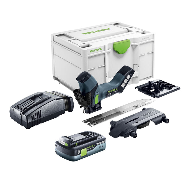 Sierra aisladora sin cable Festool ISC 240 EB-Basic 18 V 240 mm + 1x batería recargable 4,0 Ah + cargador rápido + Systainer