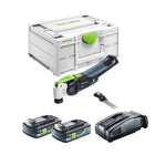 Festool VECTURO OSC 18 E-Basic herramienta oscilante sin cable 18 V Starlock Max Brushless + 2x batería 4.0 Ah + cargador rápido + systainer