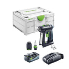 Festool C 18 Basic Trapano avvitatore a batteria 18 V 45 Nm Brushless + 1x batteria 8,0 Ah + caricabatteria rapido + Systainer