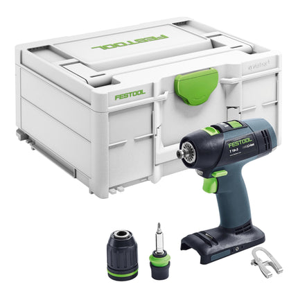 Festool T 18+3 Basic Perceuse-visseuse sans fil 18 V 50 Nm Brushless + 1x batterie 5,0 Ah + chargeur rapide + Systainer