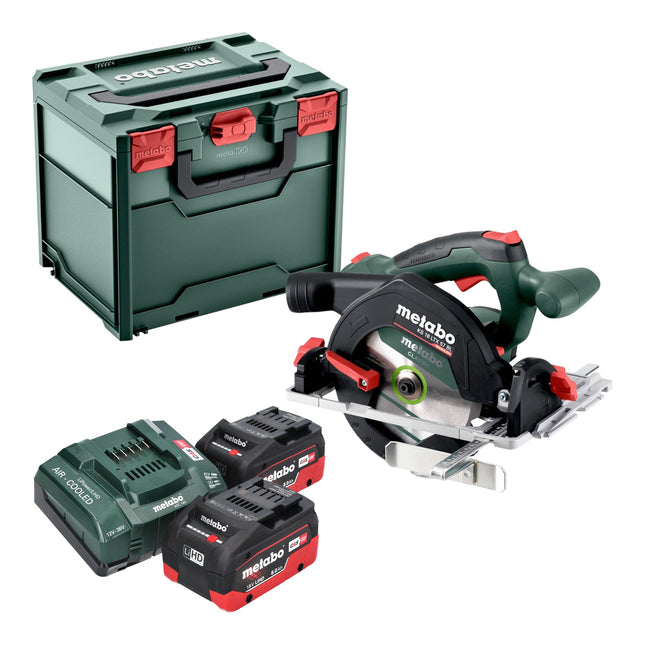 Metabo KS 18 LTX 57 BL cordless circular saw 18 V 57 mm ( 611857810 ) + 2x LiHD battery 8.0 Ah + charger + Metabox