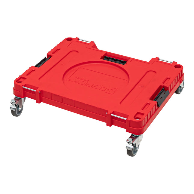 Qbrick System ONE transport platform 2.0 Workshop RED Ultra HD 625 x 503 x 160 mm 120 kg with metal swivel wheels and brake