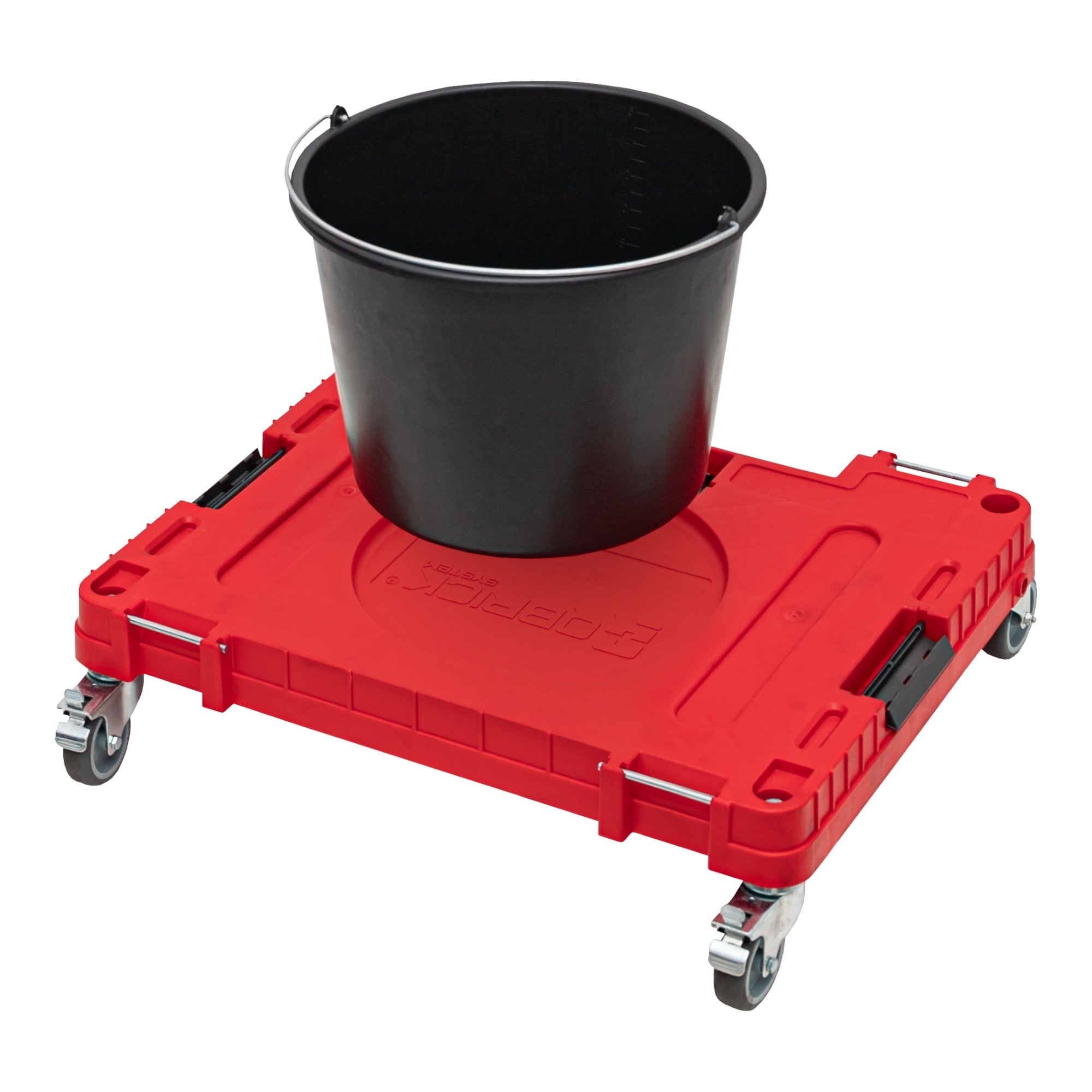 Qbrick System ONE Transportplattform 2 0 Workshop RED Ultra HD 625 x 503 x 160 mm 120 kg mit Schwenkraedern aus Metall und Bremse 2 - toolbrothers