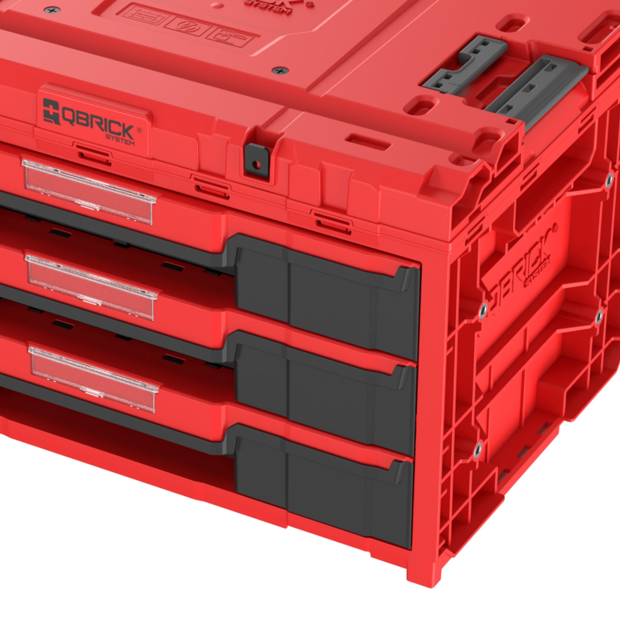 Qbrick System ONE Drawer 3 Toolbox 2 0 Red Ultra HD Werkzeugbox 587 x 380 x 340 mm 27 l mit drei Schubladen 4 - toolbrothers