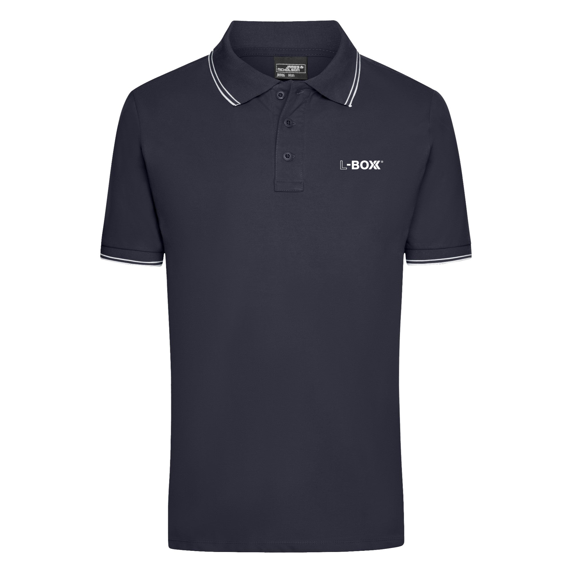 L Boxx Herren Polo Shirt navy white Groesse L 0 - toolbrothers