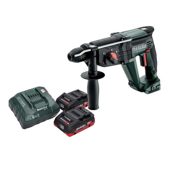 Martello combinato a batteria Metabo KH 18 LTX 24 18 V 2,1 J SDS Plus + 2x batteria LiHD 4,0 Ah + caricatore
