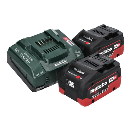 Metabo KH 18 LTX 24 Marteau combiné sans fil 18 V 2,1 J SDS Plus + 2x batterie LiHD 5,5 Ah + chargeur