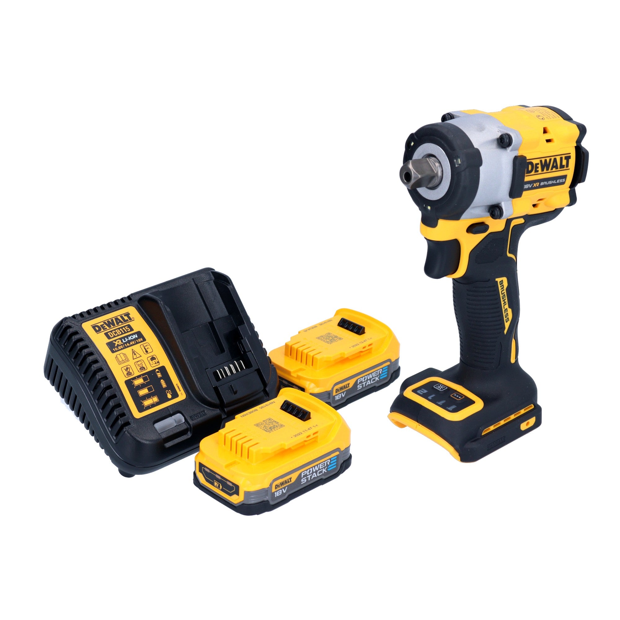 DeWalt DCF 922 E2 Akku Schlagschrauber 18 V 406 Nm 1 2 Brushless 2x Powerstack Akku 1 7 Ah Ladegeraet 0 - toolbrothers