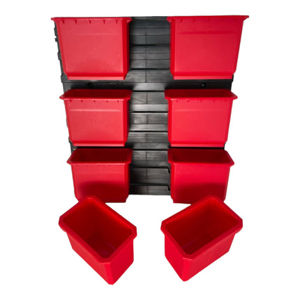 Toolbrothers RHINO Set di contenitori n. 2 Parete dell'officina con 8 contenitori per la valigetta RHINO XXL