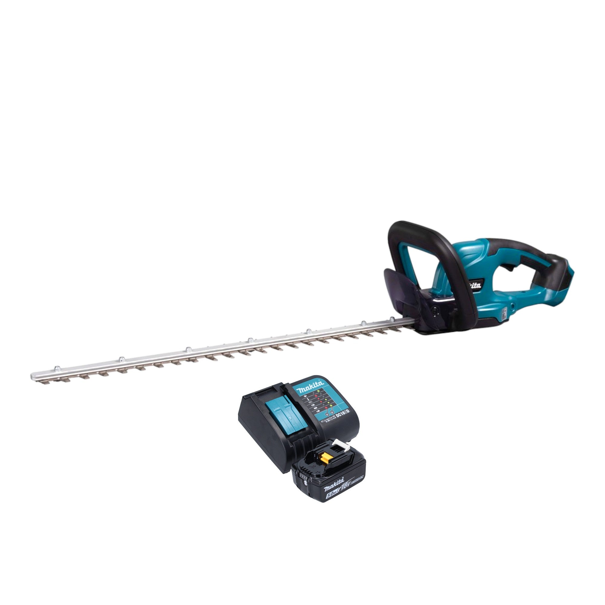 Makita DUH 607 ST Akku Heckenschere 18 V 60 cm 1x Akku 5 0 Ah Ladegeraet 0 - toolbrothers
