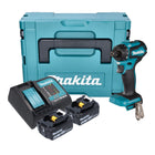 Taladro atornillador a batería Makita DDF 083 SMJ 18 V 40 Nm 1/4'' sin escobillas + 2x batería recargable 4,0 Ah + cargador + Makpac