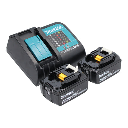 Makita DDF 083 SGJ akumulatorowa wiertarko-wkrętarka 18 V 40 Nm 1/4'' bezszczotkowa + 2x akumulator 6,0 Ah + ładowarka + Makpac