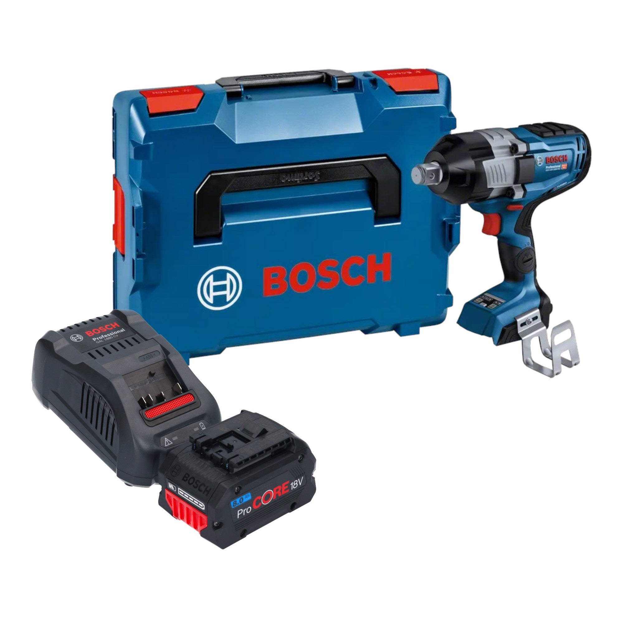Bosch GDS 18V 1600 HC Professional Akku Schlagschrauber 18 V 1600 Nm 3 4 BITURBO Brushless 1x ProCORE Akku 8 0 Ah Ladegeraet L Boxx 0 - toolbrothers