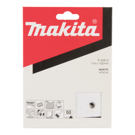 Carta abrasiva Makita K 60 114 x 102 mm 20 pezzi ( 2x P-35813 ) per pitture e vernici