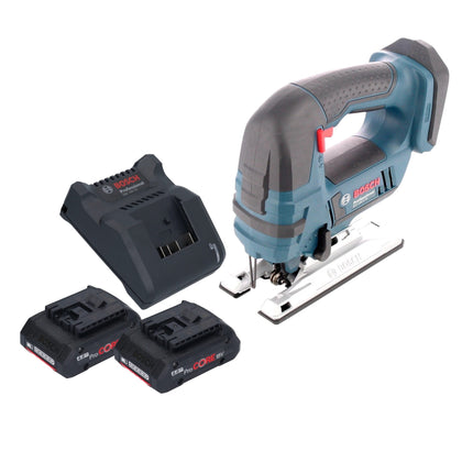 Bosch GST 18V-Li B Sierra de calar profesional sin cable 18 V + 2x batería ProCORE 4,0 Ah + cargador