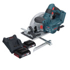 Bosch GKS 18V-57-2 Sega circolare professionale a batteria 18 V 165 mm brushless + 2x batteria ricaricabile 2,0 Ah + caricatore