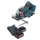 Bosch GKS 18V-57-2 Sierra circular profesional con acumulador 18 V 165 mm sin escobillas + 2x acumulador 4,0 Ah + cargador