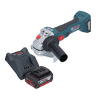 Bosch GWS 18V-7 Amoladora angular profesional sin cable 18 V 125 mm sin escobillas + 1x acumulador 4,0 Ah + cargador
