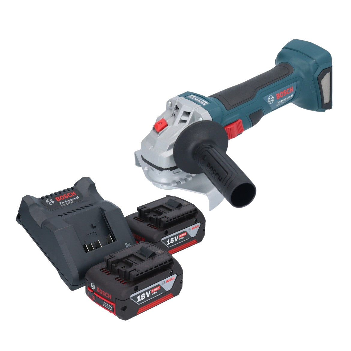 Bosch GWS 18V 7 Professional Akku Winkelschleifer 18 V 125 mm Brushless 2x Akku 4 0 Ah Ladegeraet 0 - toolbrothers