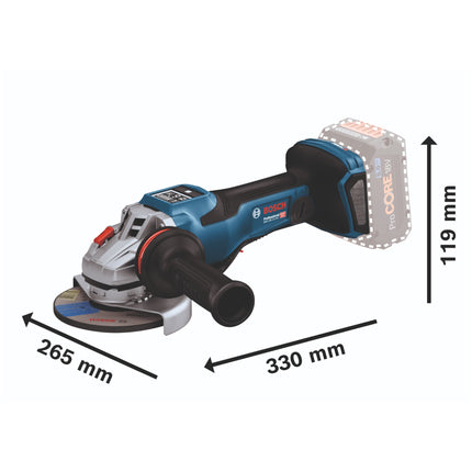 Bosch GWS 18V-15 PSC Professional Akku Winkelschleifer 18 V 125 mm BITURBO Brushless + 2x Akku 4,0 Ah + Ladegerät + L-Boxx