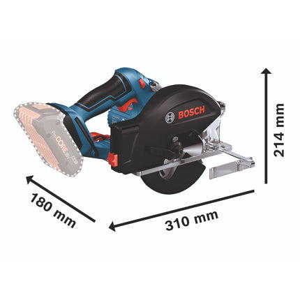 Bosch GKM 18V-50 Professional Akku Metall Handkreissäge 18 V 136 mm Brushless + 1x Akku 4,0 Ah + L-Boxx - ohne Ladegerät