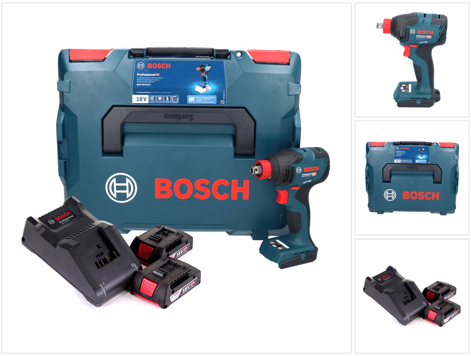Bosch GDX 18V 210 C Professional Akku Drehschlagschrauber 18 V 210 Nm Brushless 2x Akku 2 0 Ah Ladegeraet L Boxx 0 - toolbrothers