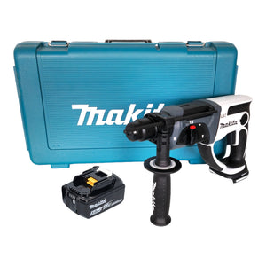Makita DHR 202 T1W Akku Bohrhammer 18 V 20 mm 2,0 J weiß + 1x Akku 5,0 Ah + Koffer - ohne Ladegerät