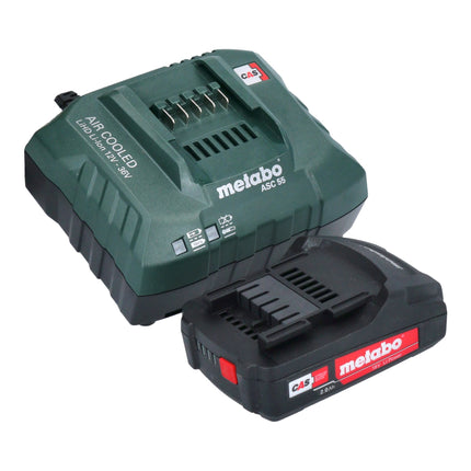 Metabo BS 18 LTX BL I Taladro atornillador sin cable 18 V 130 Nm sin escobillas + 1x batería recargable 2,0 Ah + cargador